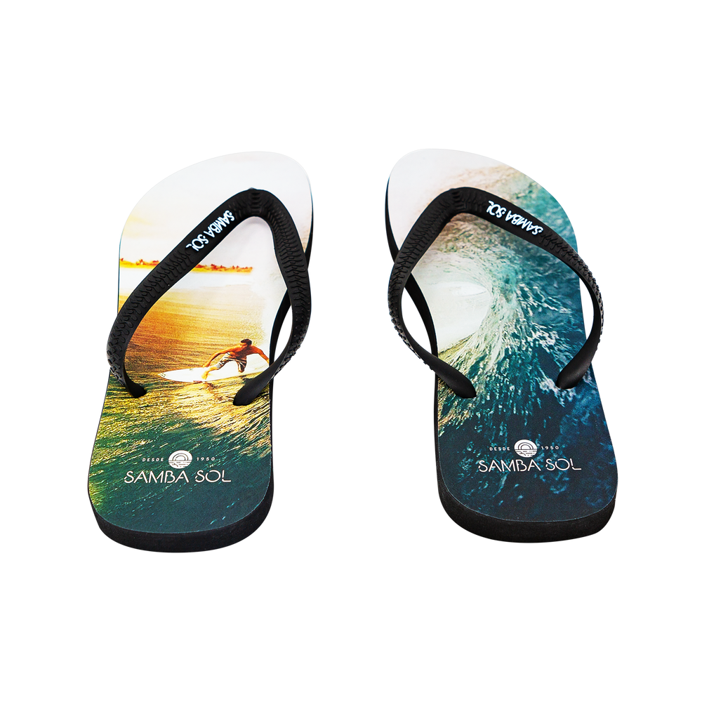 Samba Sol Men's Beach Collection Flip Flops - Surfer