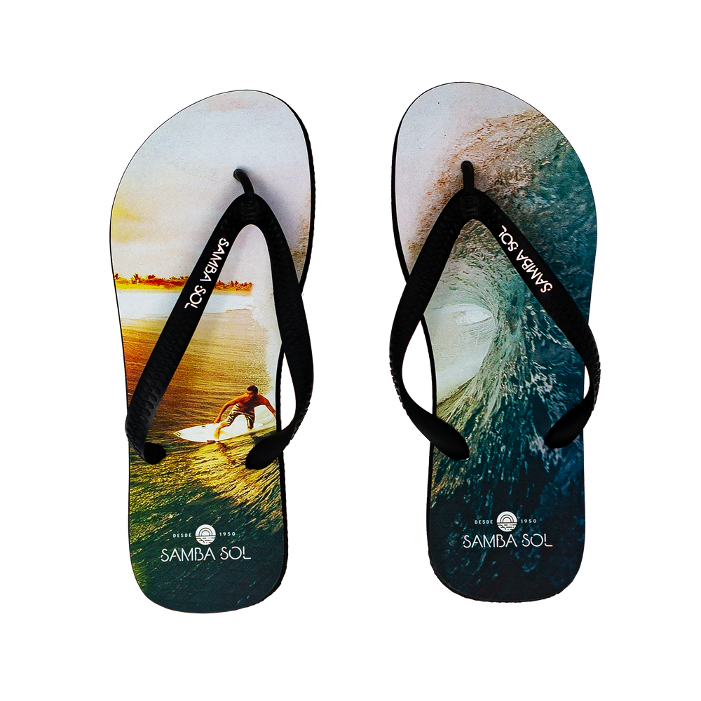 Samba Sol Men's Beach Collection Flip Flops - Surfer