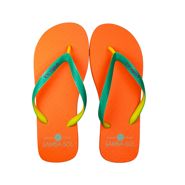 Samba Sol Men s Beach Collection Flip Flops Orange