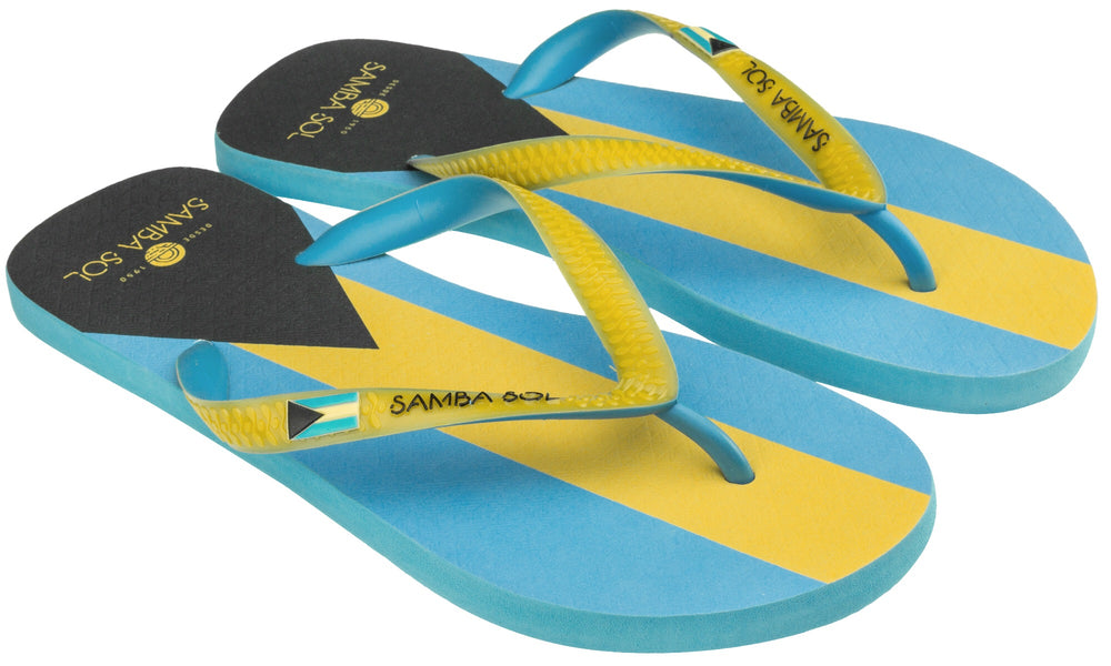 Samba Sol Men’s Countries Collection Flip Flops - Bahamas-Samba Sol