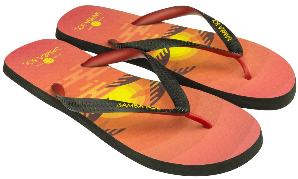Samba Sol Men’s Beach Collection Flip Flops - Sunset-Samba Sol