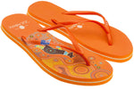 Samba Sol Women's Countries Collection Flip Flops - Australia Orange
