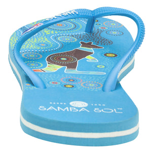 Samba Sol Women's Countries Collection Flip Flops - Australia Blue-Samba Sol