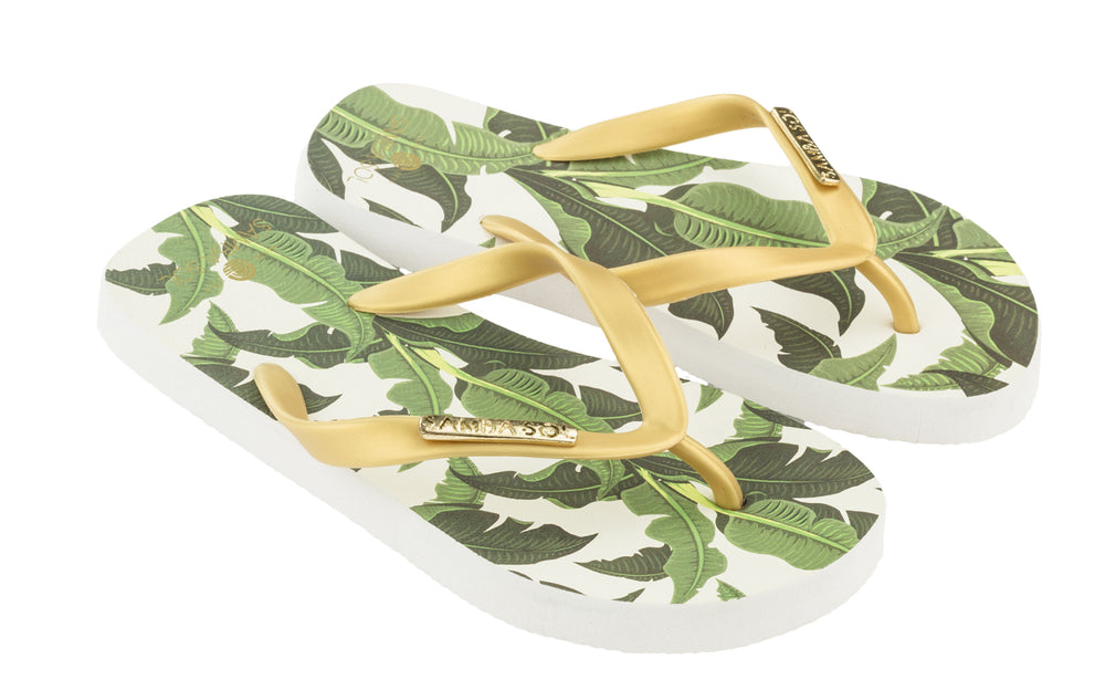 Samba Sol Kid's Fashion Collection Flip Flops - Banana Leaf Gold