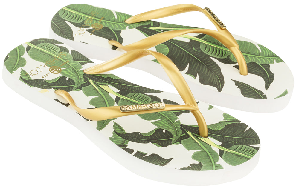 Samba Sol Women's Fashion Collection Banana Leaf Flip Flops - Samba Sol