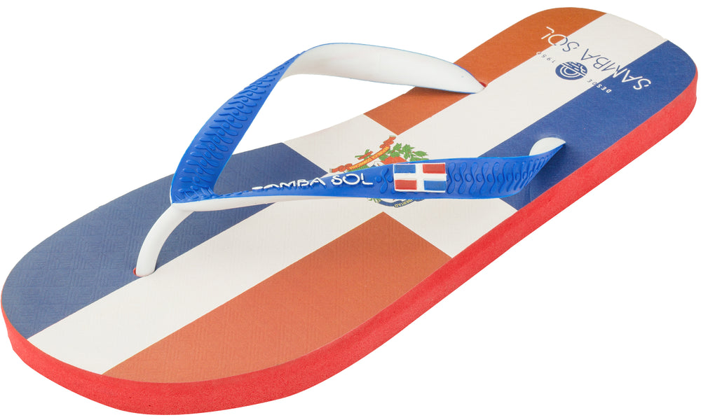 Samba Sol Men's Countries Collection Flip Flops - Dominican Republic-Samba Sol