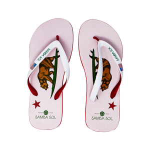 Samba Sol Men's Beach Collection Flip Flops - California Bear-Samba Sol