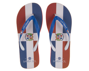 Samba Sol Men's Countries Collection Flip Flops - Dominican Republic-Samba Sol