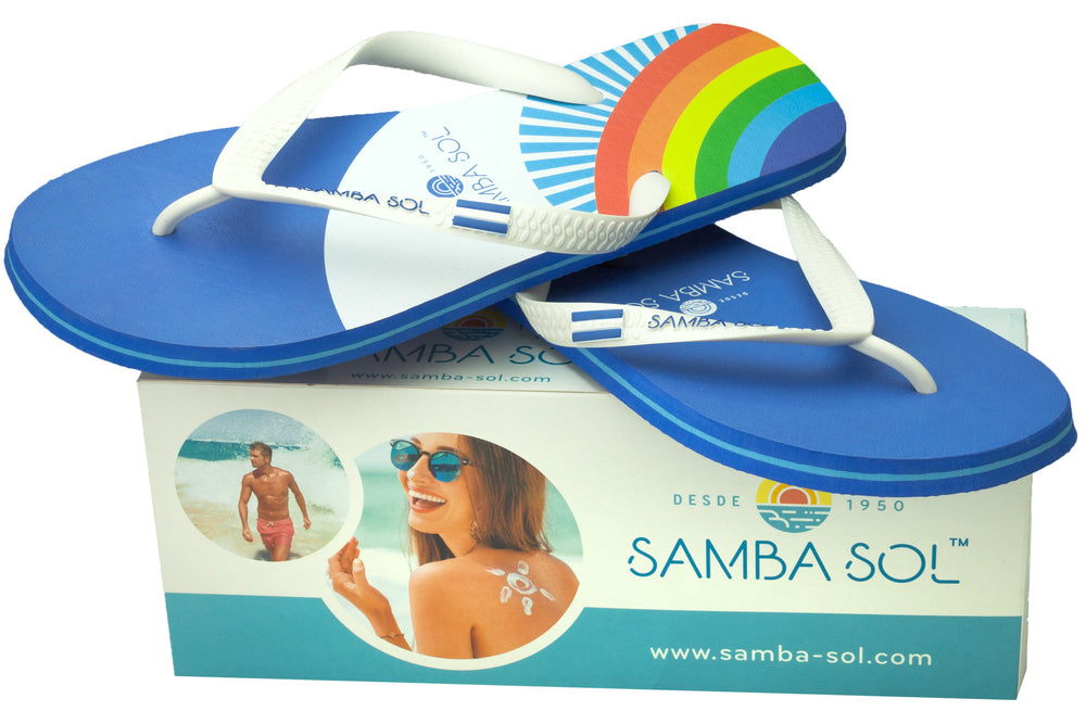 Samba Sol Men's Countries Collection Flip Flops - Nicaragua-Samba Sol