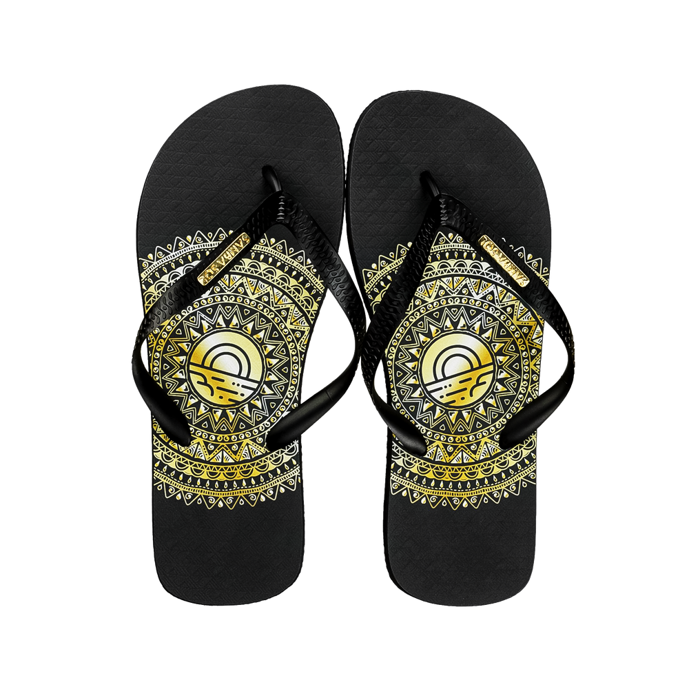 Samba Sol Men's Fashion Collection Flip Flops - Gold Medallion-Samba Sol
