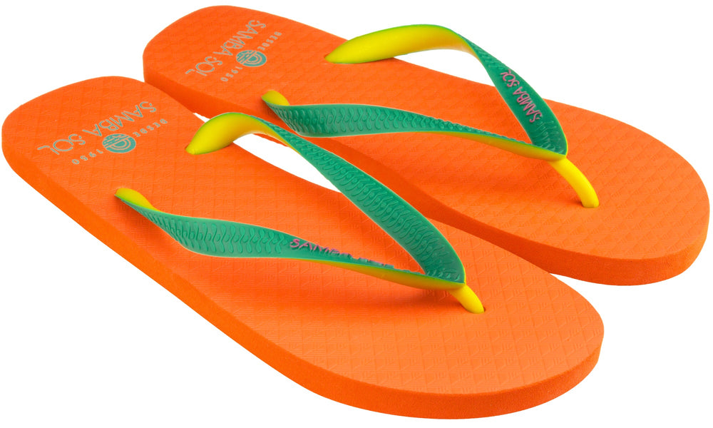 Samba Sol Men’s Beach Collection Flip Flops - Orange