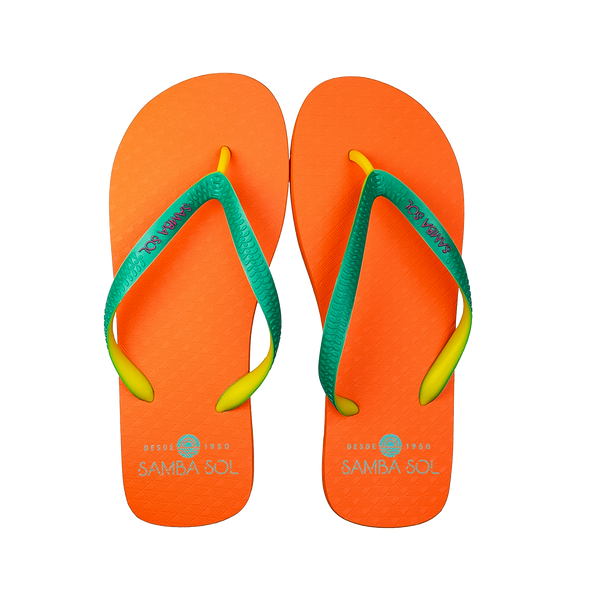 Samba Sol Men’s Beach Collection Orange Flip Flops | Samba Sol