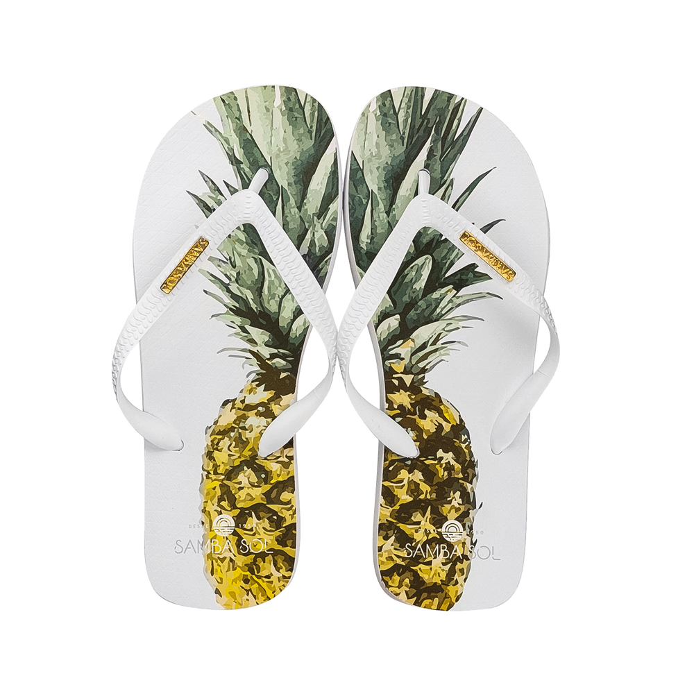 Samba Sol Men’s Fashion Collection Flip Flops - Pineapple
