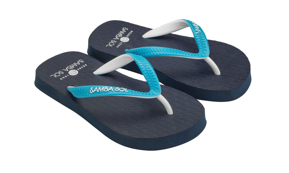 Samba Sol Kid's Beach Collection Flip Flops - Blue