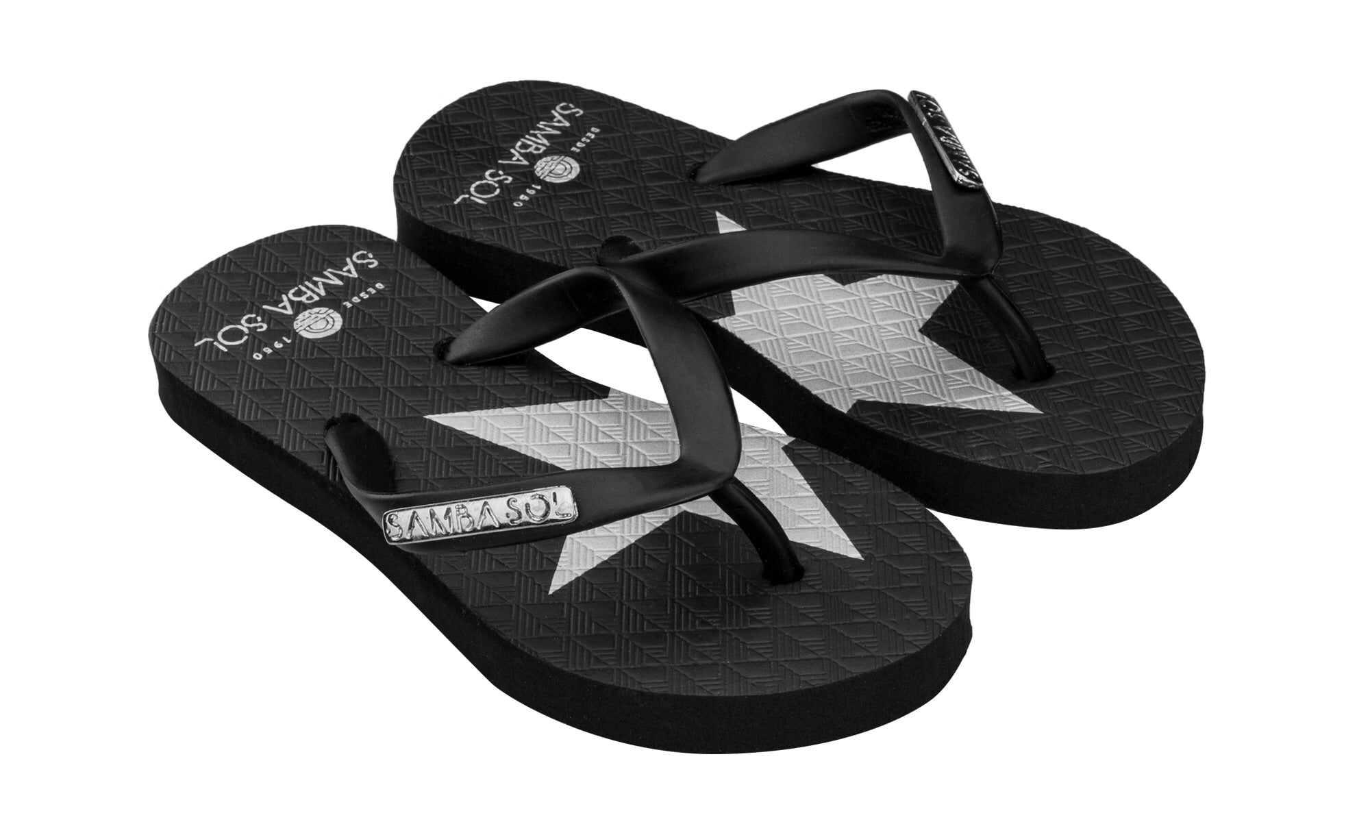 Samba Sol Kid's California Collection Silver Star Flip Flops | Samba Sol