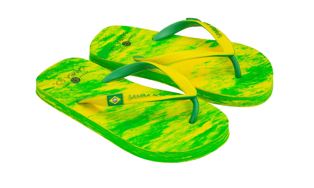 Samba Sol Kid's Beach Collection Flip Flops - Lime-Samba Sol