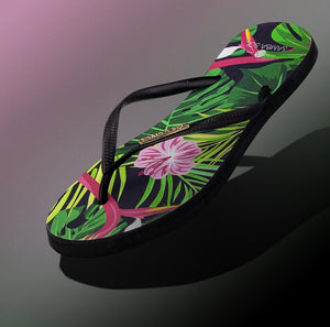 Samba Sol Women’s Fashion Collection Flip Flops - Tropical-Samba Sol