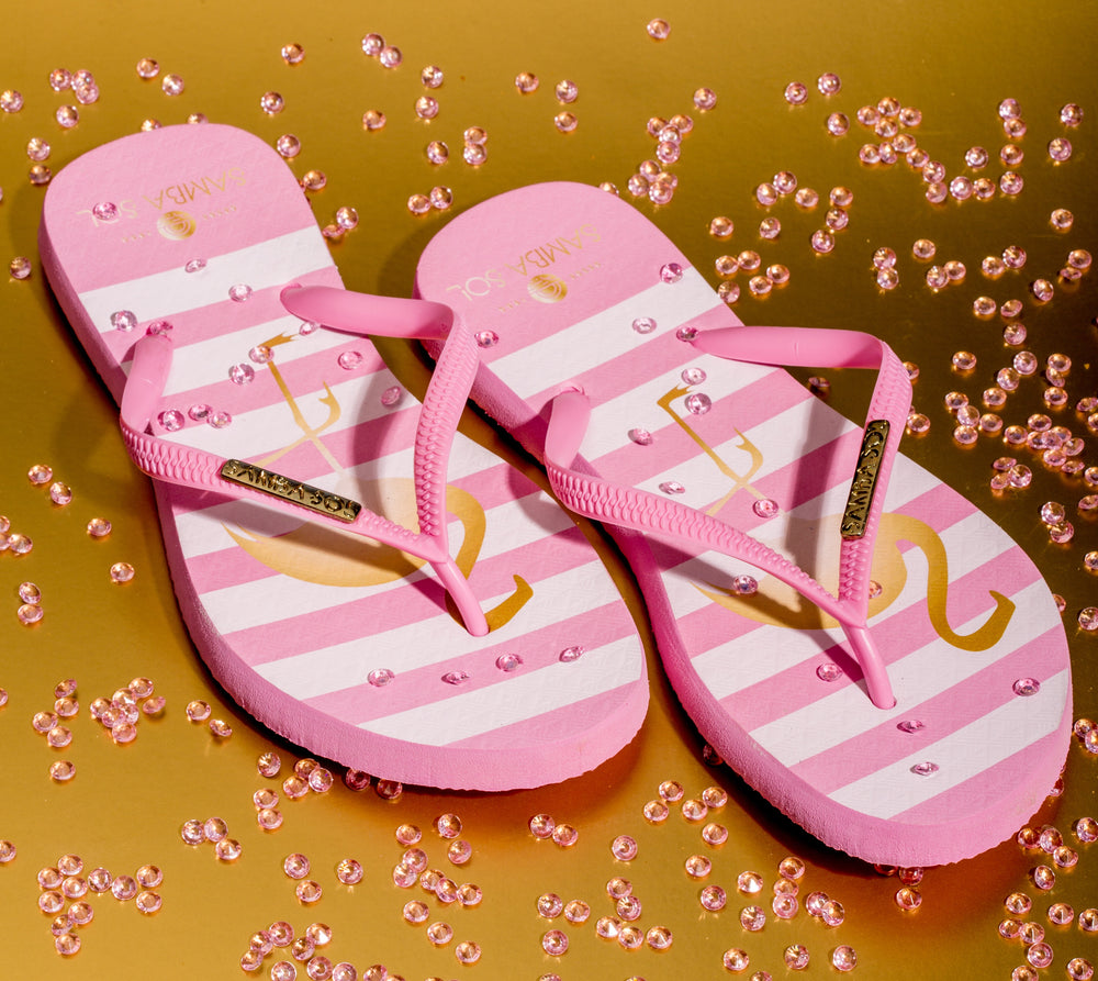 Samba Sol Women's Fashion Collection Flip Flops - Flamingo-Samba Sol
