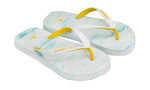 Samba Sol Kid's Beach Collection Flip Flops - Light Blue/Yellow