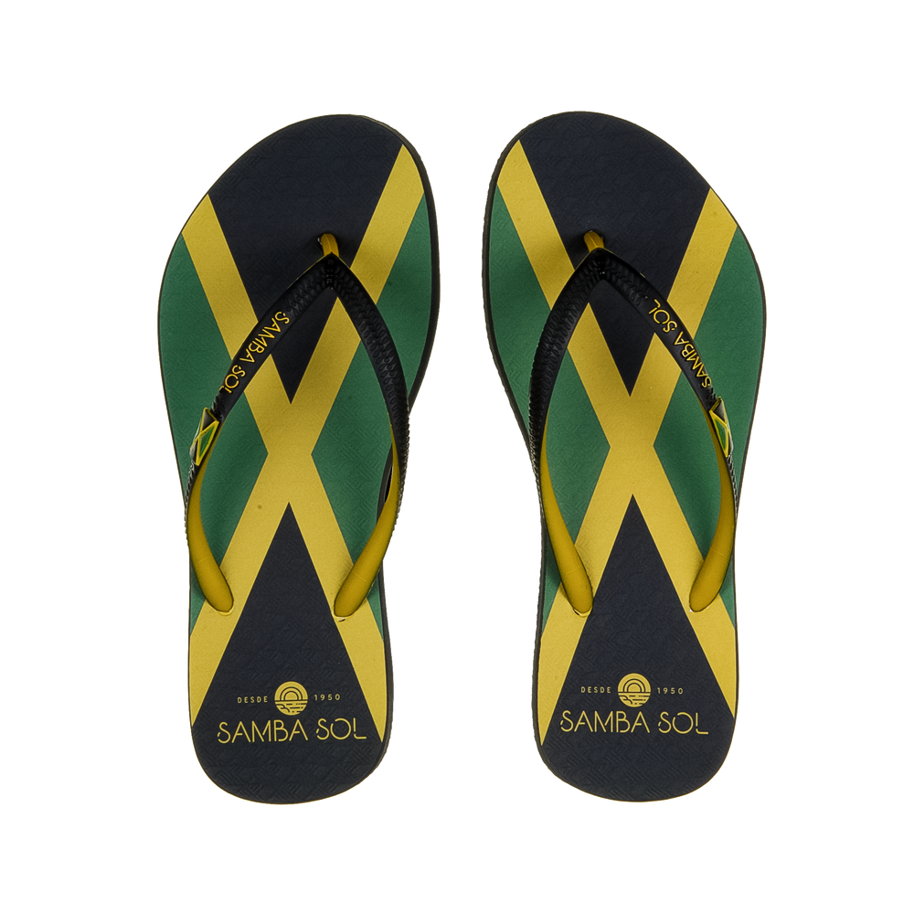 Samba Sol Women's Countries Collection Flip Flops - Jamaica-Samba Sol
