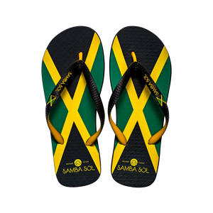 Samba Sol Men's Countries Collection Flip Flops - Jamaica-Samba Sol