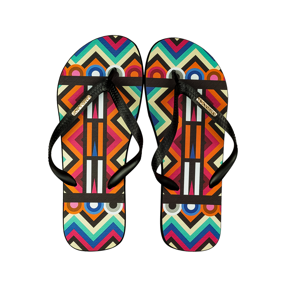 Samba Sol Men’s Fashion Collection Flip Flops- Tribal